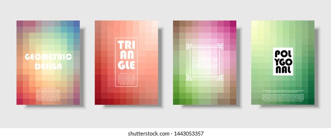 Set of gradient covers. A collection of cool covers. Abstract form composition. Vector