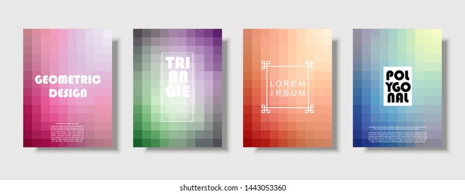 Set of gradient covers. A collection of cool covers. Abstract form composition. Vector