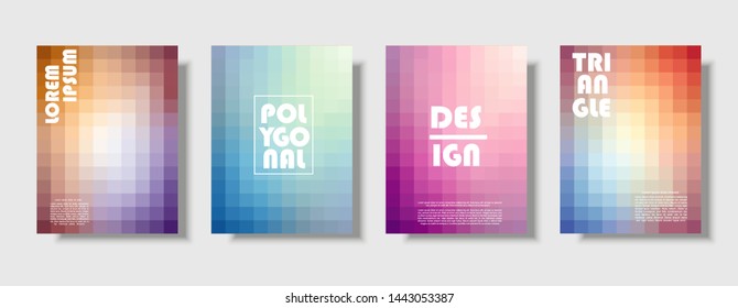 Set of gradient covers. A collection of cool covers. Abstract form composition. Vector