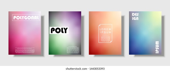 Set of gradient covers. A collection of cool covers. Abstract form composition. Vector