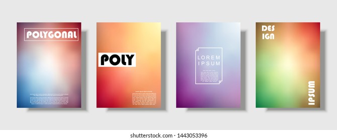 Set of gradient covers. A collection of cool covers. Abstract form composition. Vector
