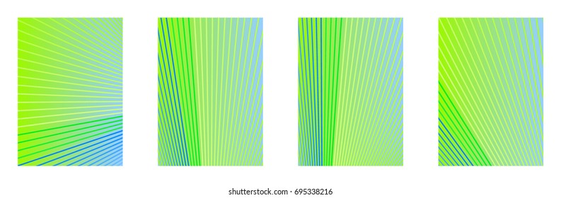 Set of Gradient Covers. Delicate Backgrounds in Modern Style. Templates for Poster, Broshure, Flyer, Booklet. With Soft Color Transitions in Green