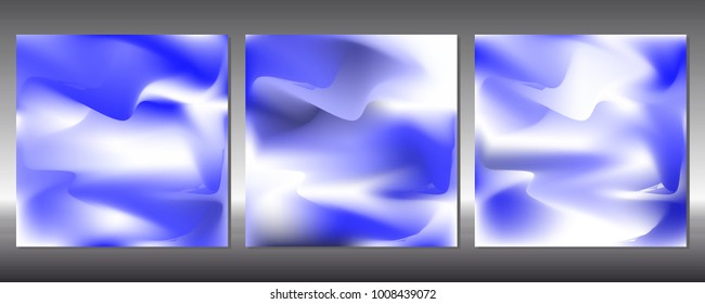 Set of gradient covers. Holographic background.
