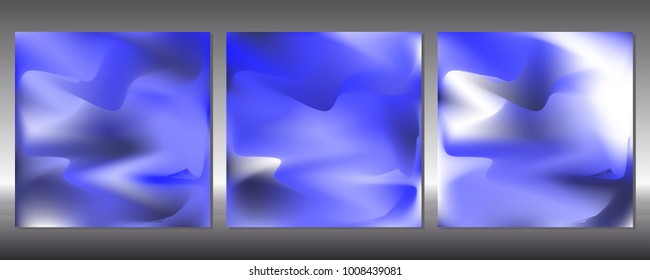 Set of gradient covers. Holographic background.
