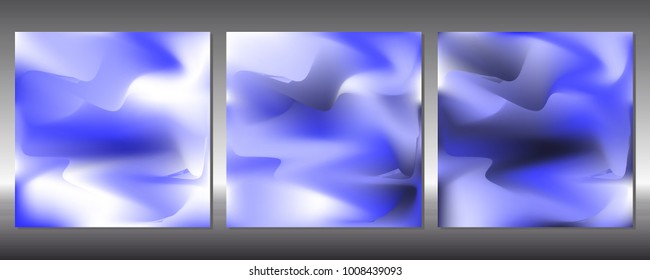 Set of gradient covers. Holographic background.
