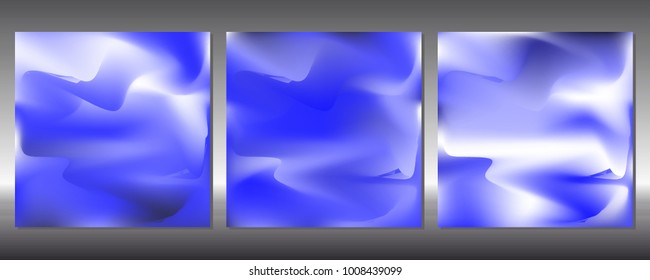 Set of gradient covers. Holographic background.
