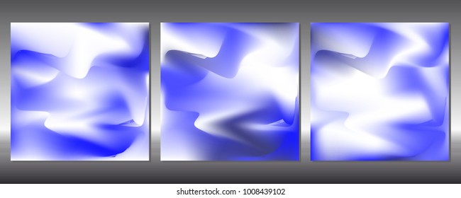 Set of gradient covers. Holographic background.
