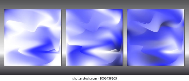 Set of gradient covers. Holographic background.
