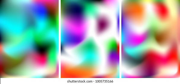 Set of gradient covers. Vector. Bright colors.