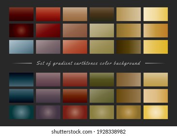 Set of gradient earth tones color background