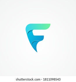 Set of Gradient F Letter Monogram Vector Logo Design Collection. Bold and Vibrant Creative Letter F Stylish Gradient Logo Inspiration. F Character Initial Logo Symbol