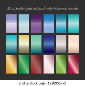 Set of gradient gems and jewels color background template. Social media story post size 