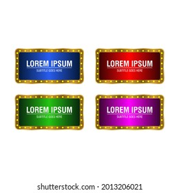 Set of Gradient Infographic Shapes