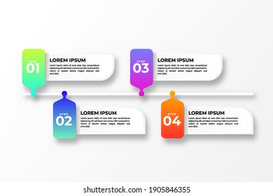 Set of Gradient Infographic Steps 