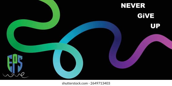 Set of Gradient Lines in Doodle Style. Abstract 3d Graphic Design Elements. Vector Color Squiggle Shapes.eps10
