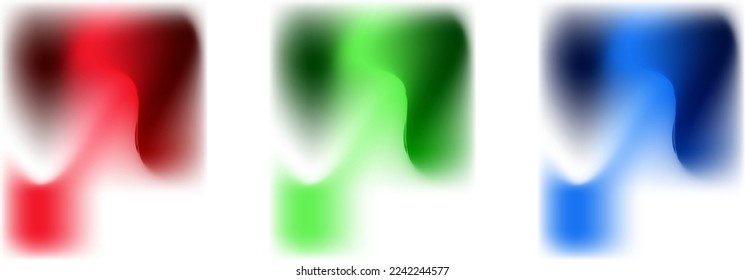 Set of gradient mesh background with beautiful gradation color red, green, blue background. vertical banner