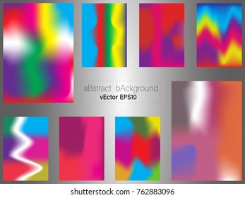 Set of gradient mesh color background. Modern screen vector design for mobile app. full color gradients.
