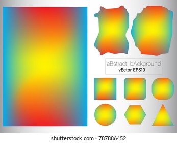 Set of gradient mesh color background. Modern screen vector design for mobile app. full color gradients.