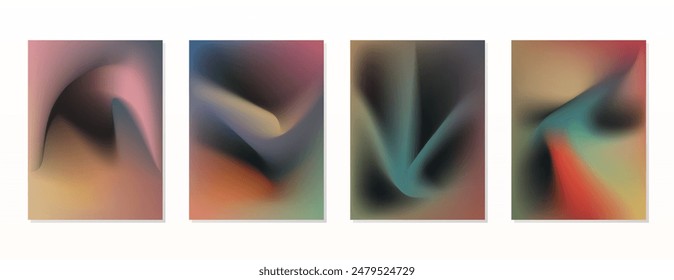 SET GRADIENT MESH LIQUID COLOR. POSTER BACKGORUND DESIGN VECTOR TEMPLATE GOOD FOR POSTER, WALLPAPER, COVER, FRAME, FLYER, SOCIAL MEDIA, GREETING CARD
