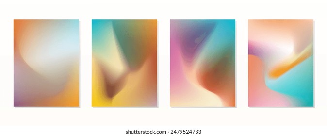 SET GRADIENT MESH LIQUID COLOR. POSTER BACKGORUND DESIGN VECTOR TEMPLATE GOOD FOR POSTER, WALLPAPER, COVER, FRAME, FLYER, SOCIAL MEDIA, GREETING CARD