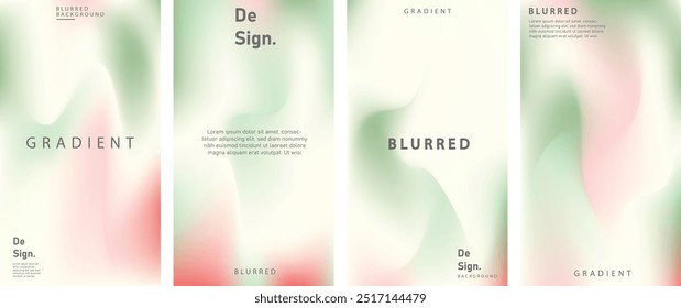 set of gradient mesh multicolor background modern design template for card banner poster social media promotion background