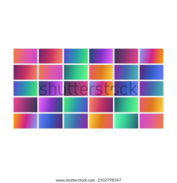 Set Gradient Rectangle Vector Illustration Stock Vector (Royalty Free ...