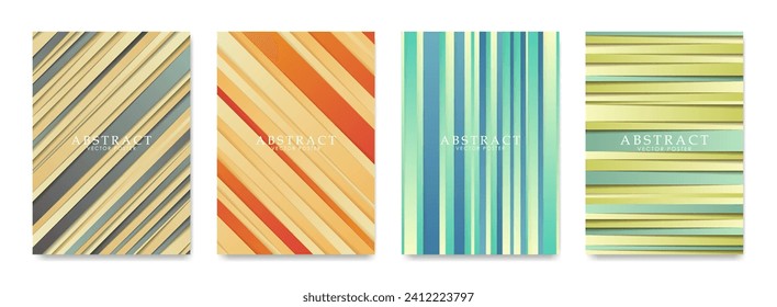 A set of gradient striped backgrounds for social media ads, covers, booklets, flyers, etc.