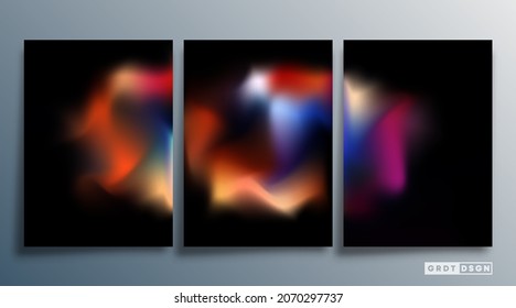 Set of gradient textures for poster, flyer, brochure cover, card, typography, or other printing products. Vector illustration.
