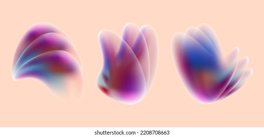 A set . Gradient Topography. Abstract topographical forms, vector