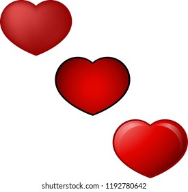 Set of Gradient Vector Hearts