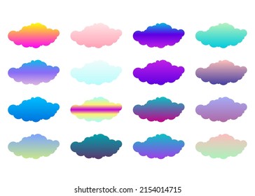 Conjunto de gradientes para dibujar nubes