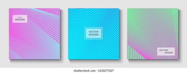 Set of gradients.  Geometric design.  Vector backgrounds. Creative templates, cards. Frame. Web-banner