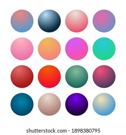 Set of gradients. Vector collection of gradients