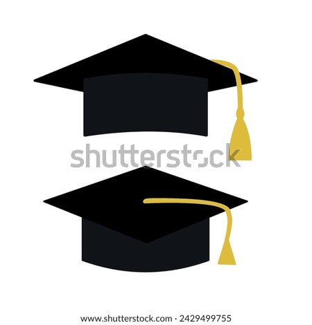 set graduation cap. Student. school