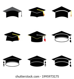 ilustración de fondo blanco del icono de graduación