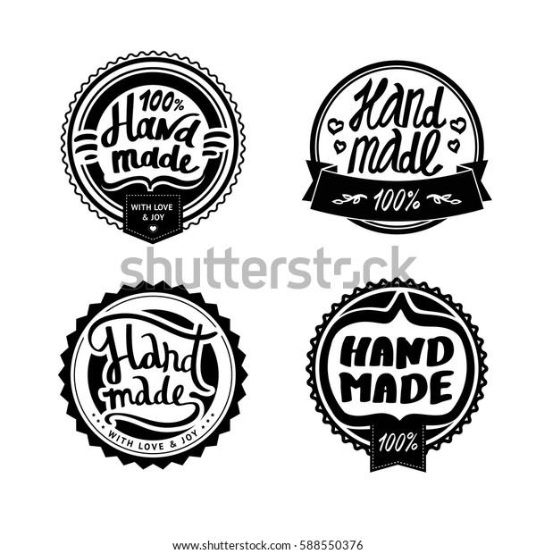 Set Graffiti Handmade Badges Labels Logo Stock Vector (Royalty Free ...