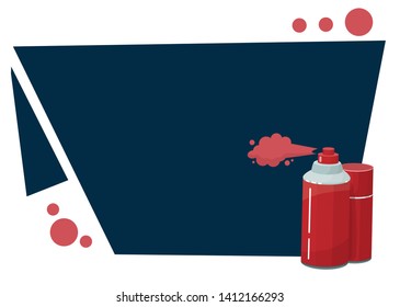 set of graffiti paint spray cans vector illustration