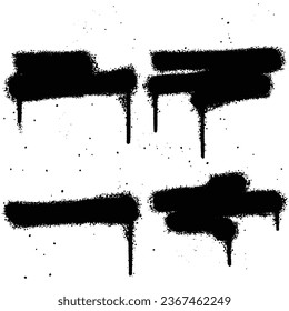 Set of graffiti spray paint. Collection of symbols Spray Isolated Vector