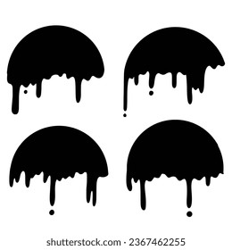 Conjunto de pintura de graffiti. Colección de símbolos spray Vector aislado
