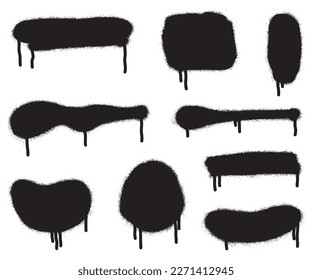 Graffiti Ropa pintada de líneas y gotas de tinta negra aisladas en fondo blanco. ilustración vectorial.