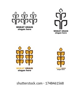 Set von Weizen Logo Vorlage Vektorsymbol-Design,
