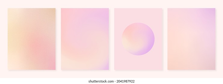 Set grainy gradient backgrounds in pastel colors  For covers  mobile backgrounds  branding  posters  social media  networks   other projects  You can use grainy texture for every background 