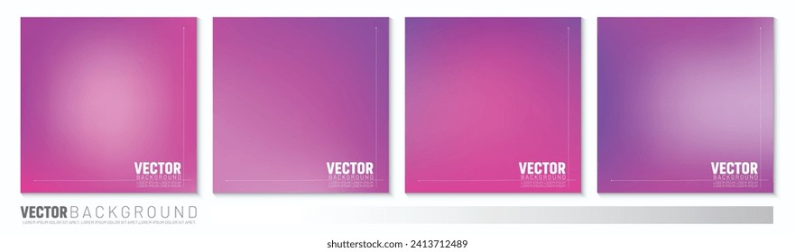 Set of grainy vector gradient backgrounds with soft transitions. For social media and other special occasion projects background