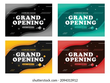 set grand opening abstract background Free Vector