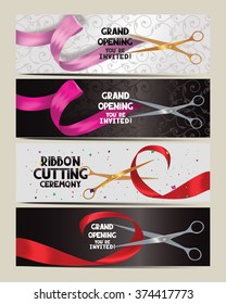 Set of grand opening cards