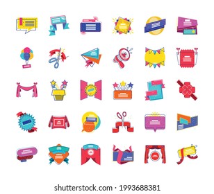 set of grand opening icons