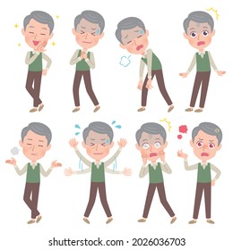 A set of grandpas expressing various emotions. It's vector art, so it's easy to edit.