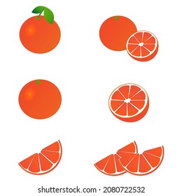 Un conjunto de iconos de pomelo en el vector 