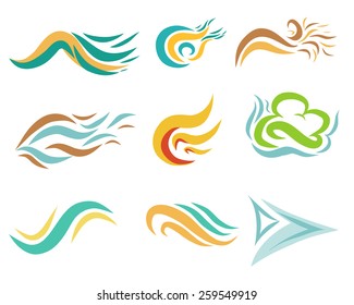 Set of graphic design elements