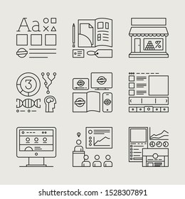 Set of graphic design icons